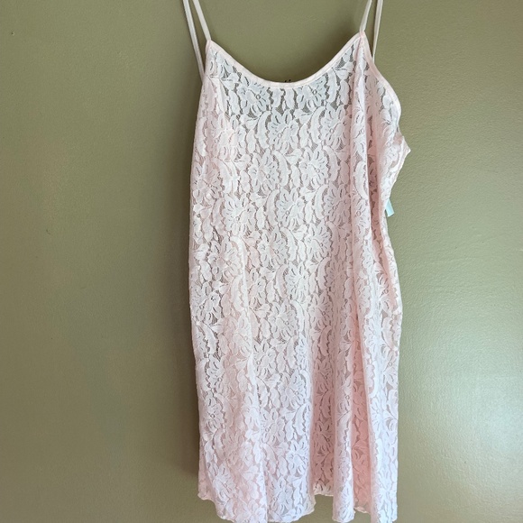Midnite romance Other - Plus size 1X pink lace chemise sexy lingerie NWT